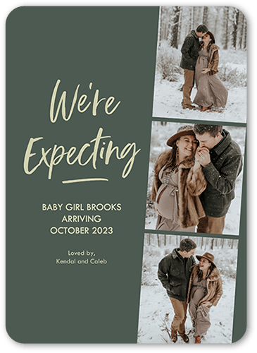 Expecting Filmstrip Pregnancy Announcement, Rounded Corners