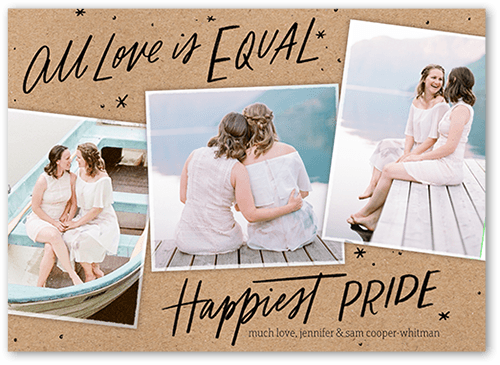 Happy Love Pride Month Greeting Card, Square Corners