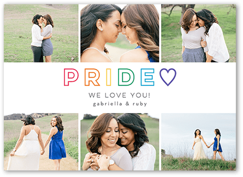 Mod Pride Pride Month Greeting Card, White, 5x7, Standard Smooth Cardstock, Square