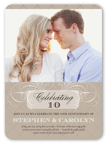 Celebrating Us 5x7 Invitation  Wedding  Anniversary  