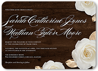 flowering fondness wedding invitation 5x7 flat