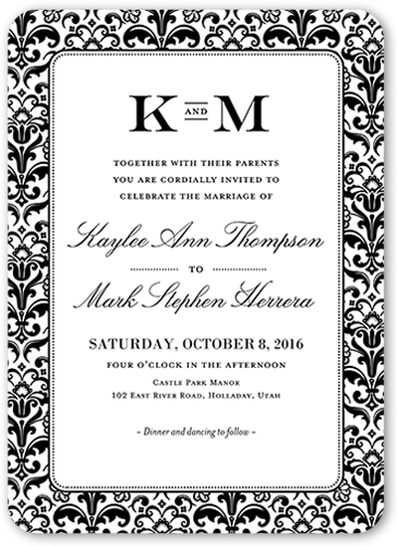 Damask Invitation Border 3