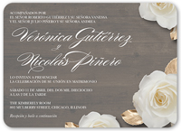 flores de amor wedding invitation 5x7 flat