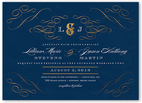 Royal Blue Wedding Invitations Shutterfly