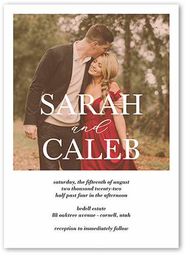 Brilliant Overlay Wedding Invitation, none, Beige, 5x7 Flat, Matte, Signature Smooth Cardstock, Square