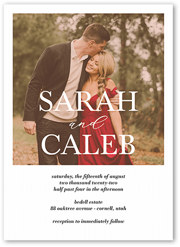 Brilliant Overlay Wedding Invitation, Beige, none, 5x7 Flat, Standard Smooth Cardstock, Square