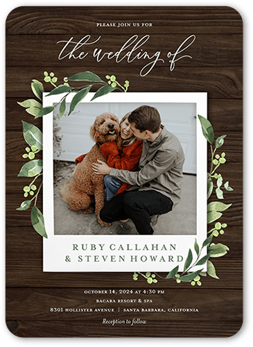 Naturally Forever Wedding Invitation, Rounded Corners