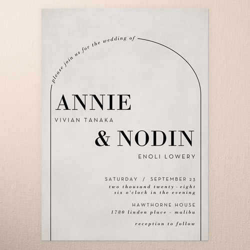 Threshold Wedding Invitation, Grey, 5x7 Flat, Standard Smooth Cardstock, Square, Whisper Gray