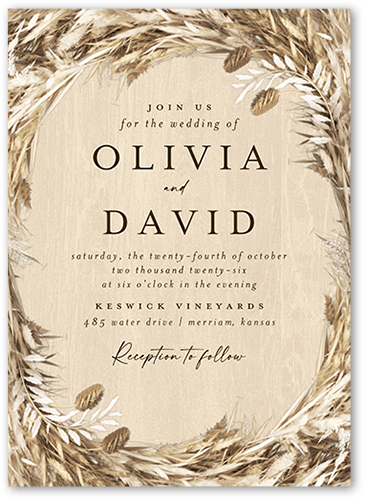 Uniting Union Wedding Invitation, Beige, 5x7 Flat, Standard Smooth Cardstock, Square, Beige