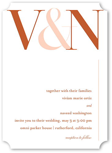 Timeless Toast Wedding Invitation, White, 5x7, Pearl Shimmer Cardstock, Ticket