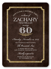 shining elegance birthday invitation 6x8 flat