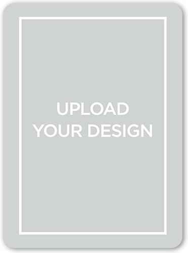 Upload Your Own Design Thank You Card, White, Pearl Shimmer Cardstock, Rounded