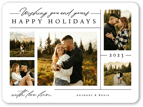 Candid Collage Holiday Card, White, 6x8 Flat, Holiday, Matte, Signature Smooth Cardstock, Rounded, White