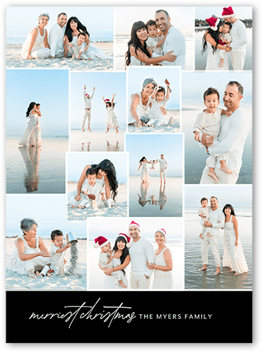 Stunning Photos Holiday Card, none, Black, 6x8 Flat, Christmas, Signature Smooth Cardstock, Square