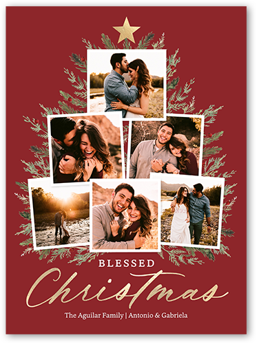 Decorated With Memories Holiday Card, Purple, 6x8 Flat, Religious, 100% Recycled Cardstock , Square, Merlot