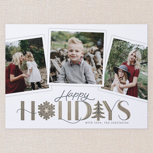 Lines Of Love Holiday Card, White, 6x8 Flat, Holiday, Signature Smooth Cardstock, Square, White