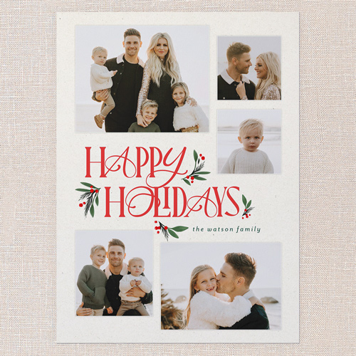 Uniquely Elegant Holiday Card, Beige, 6x8 Flat, Holiday, Signature Smooth Cardstock, Square, Cream