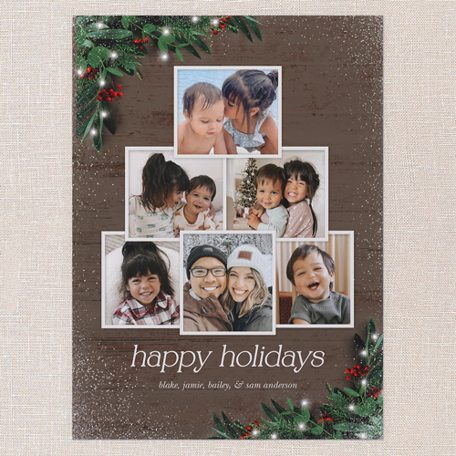 Botanical Photo Tree Holiday Card, Brown, 6x8 Flat, Holiday, 100% Recycled Cardstock , Square, Volcano