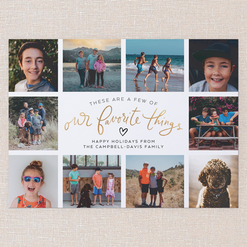 Heartfelt List Holiday Card, White, 6x8 Flat, Holiday, Pearl Shimmer Cardstock, Square, White