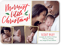 christmas card and birth announcement