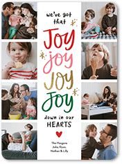 joy in our hearts religious christmas card