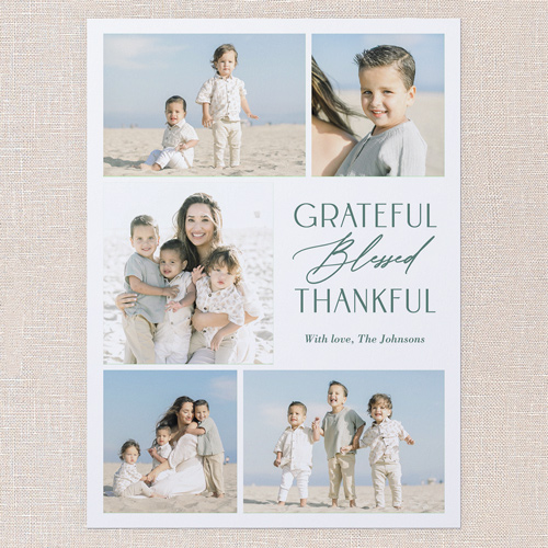 Blessed Reflections Religious Christmas Card, White, 6x8 Flat, Religious, Luxe Double-Thick Cardstock, Square, White