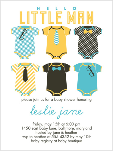 Hello Little Man 4x5 Custom Baby Shower Invitations Shutterfly