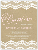 laced border baptism invitation 4x5 flat