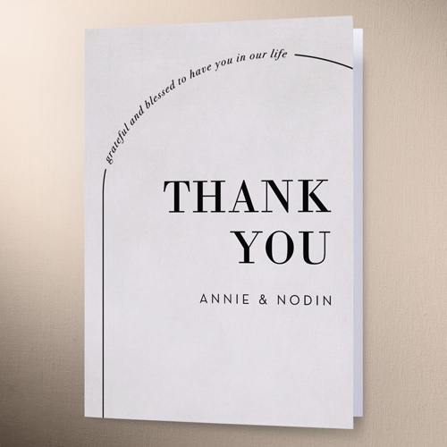 Threshold Wedding Thank You Card, Grey, 3x5, Matte, Folded Smooth Cardstock