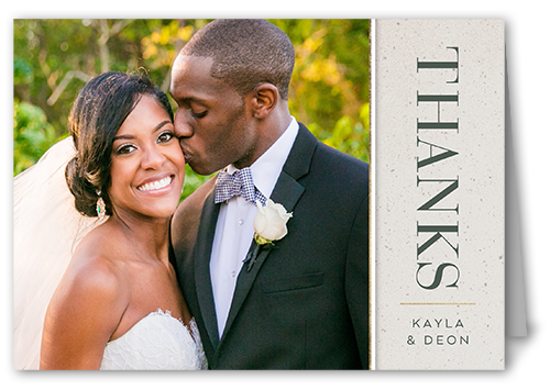 Captivating Couple Thank You Card, Beige, 3x5, Matte, Folded Smooth Cardstock, Sandstone