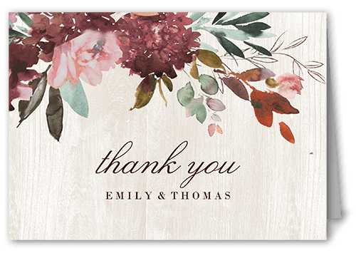 Muted Florals Thank You Card