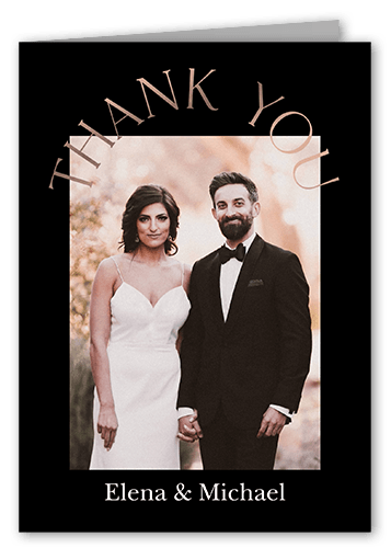 Luminous Cycle Thank You Card, Orange, 3x5, Matte, Folded Smooth Cardstock