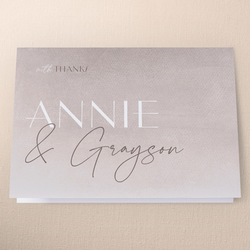 Modern Grace Wedding Thank You Card, Pink, 3x5, Matte, Folded Smooth Cardstock, Blush Pink