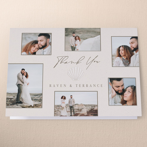 Regional Icons Wedding Thank You Card, Pink, 3x5, Matte, Folded Smooth Cardstock, Blush Pink