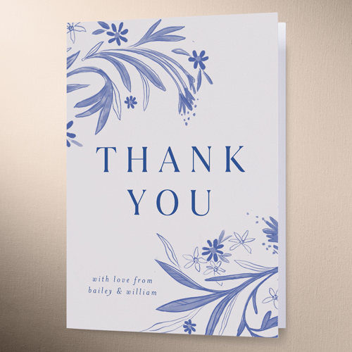Floral Whimsy Wedding Thank You Card