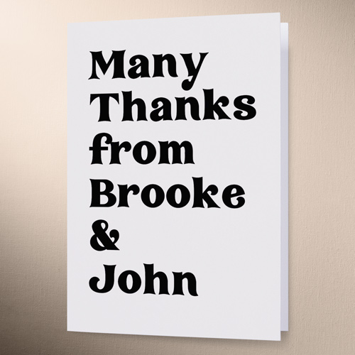 Enchanting Vows Wedding Thank You Card, Beige, 3x5, Matte, Folded Smooth Cardstock, Cream