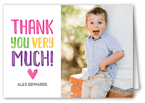 Colorful Thank You Thank You Card