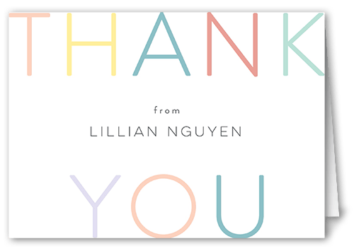 Hey There Baby Thank You Card, Yellow, 3x5, Matte, Folded Smooth Cardstock, Buttercup