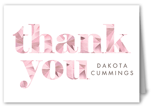Diamond Yes Thank You Card, White, 3x5, Matte, Folded Smooth Cardstock