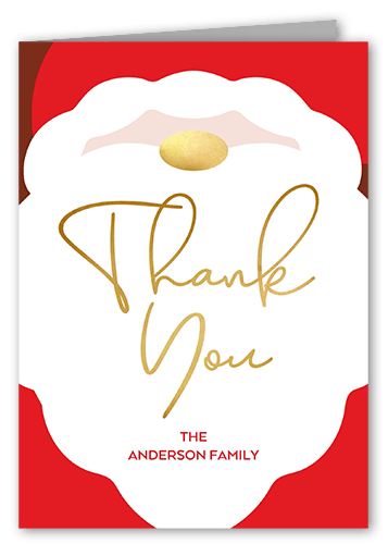 Santa Claus Festivities Thank You Card