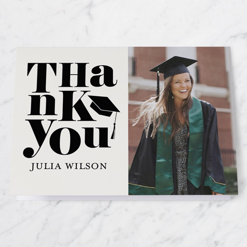 Fantastic Type Thank You Card, White, 3x5, Matte, Folded Smooth Cardstock, White