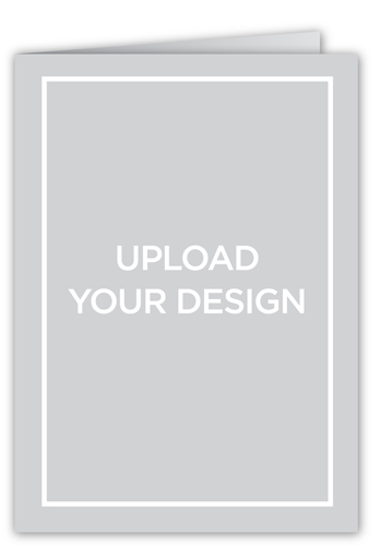 Upload Your Own Design Wedding Card, White, Matte, Folded Smooth Cardstock, Square