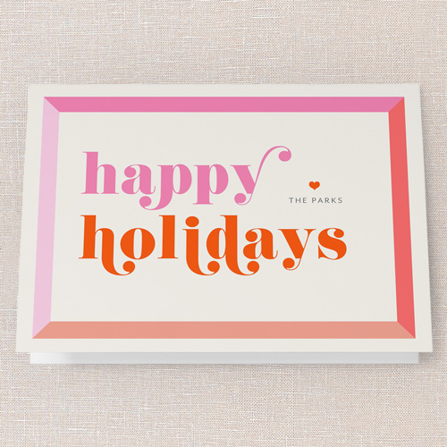 Vibrant Ventures Holiday Card, White, 5x7 Folded, Holiday, Pearl Shimmer Cardstock, Square, White