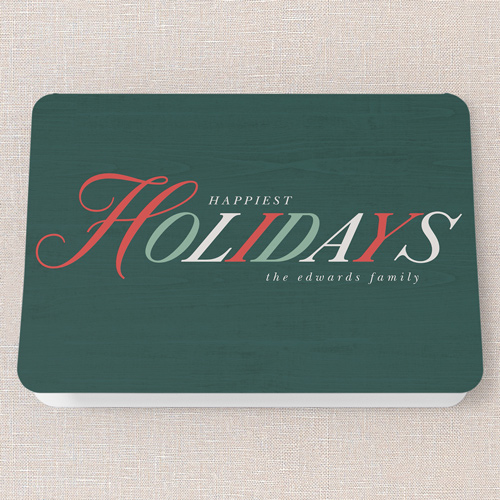 Festive Tradition Holiday Card, White, 5x7 Folded, Holiday, Matte, Folded Smooth Cardstock, Rounded