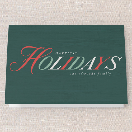 Festive Tradition Holiday Card, White, 5x7 Folded, Holiday, Matte, Folded Smooth Cardstock, Square, White