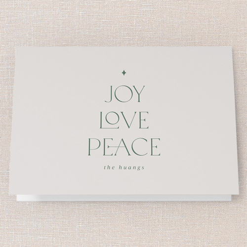 Sentimental Tree Tidings Holiday Card, Beige, 5x7 Folded, Holiday, Pearl Shimmer Cardstock, Square, Cream