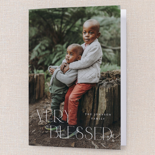 Classic Holiday Elegance Holiday Card, White, 5x7 Folded, Religious, Matte, Folded Smooth Cardstock, Square, White