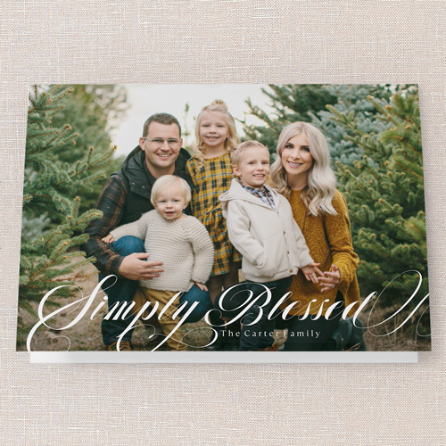 Swirling Sentiments Holiday Card, White, 5x7 Folded, Religious, Matte, Folded Smooth Cardstock, Square, White