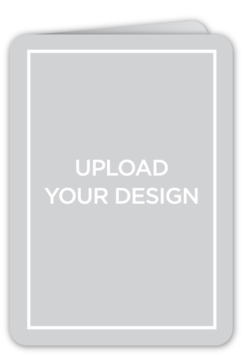 Upload Your Own Design Valentine's Card, White, Matte, Folded Smooth Cardstock, Rounded