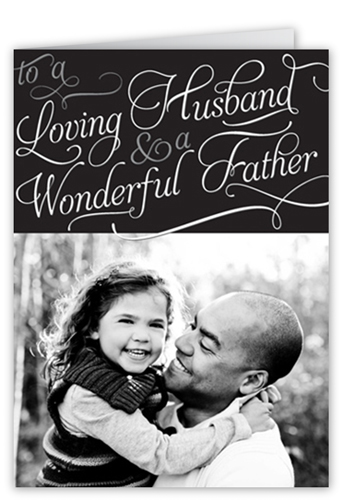Sentimental Moment Father's Day Card, Black, Matte, Folded Smooth Cardstock, Square